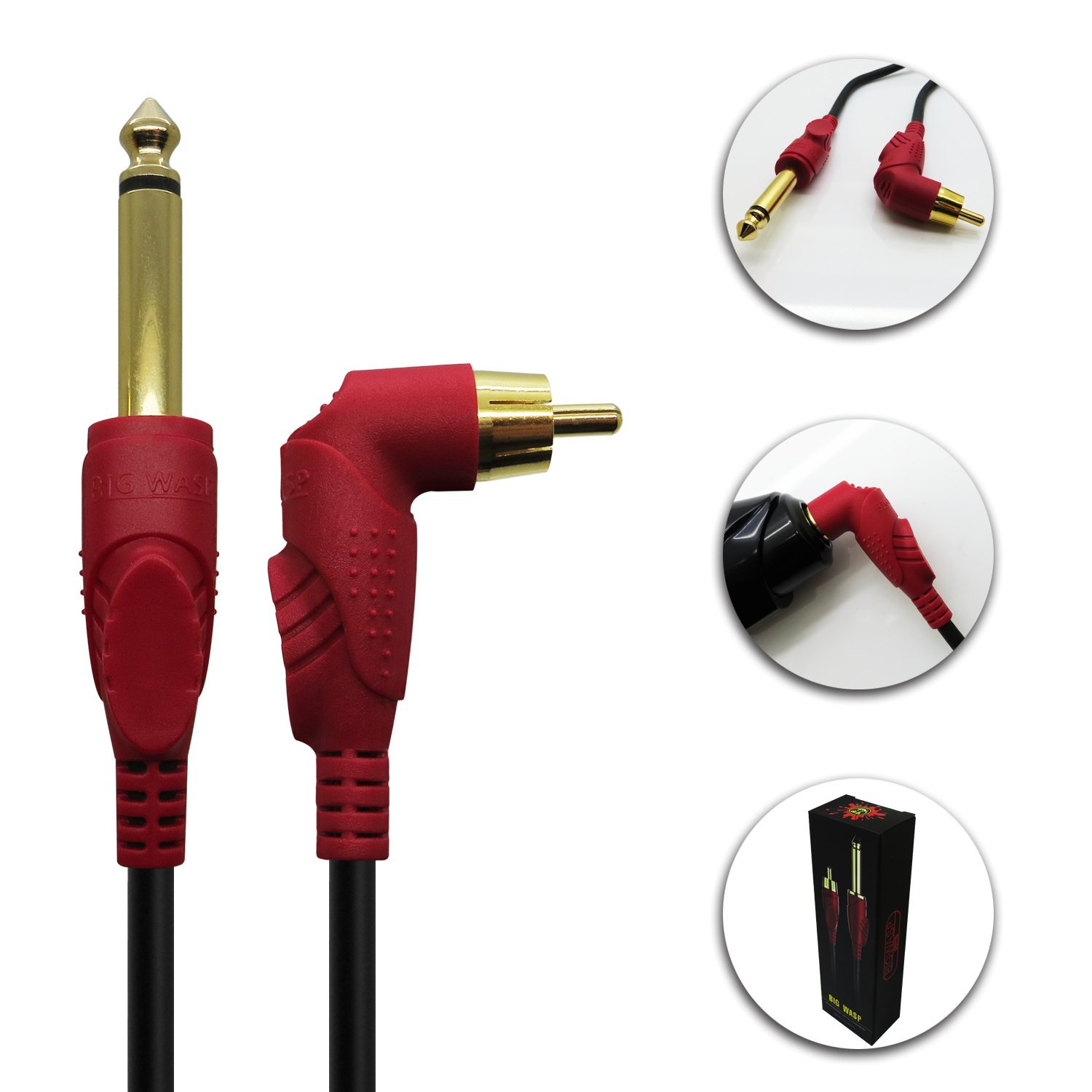 Bigwasp Right Angle RCA Clip Cord